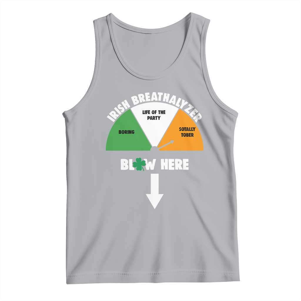 Irish Breathalyzer Blow Here Funny Drinking Gauge Tank Top St Patricks Day Party Offensive Adult Humor