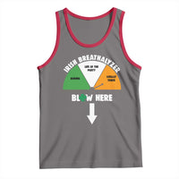 Irish Breathalyzer Blow Here Funny Drinking Gauge Tank Top St Patricks Day Party Offensive Adult Humor