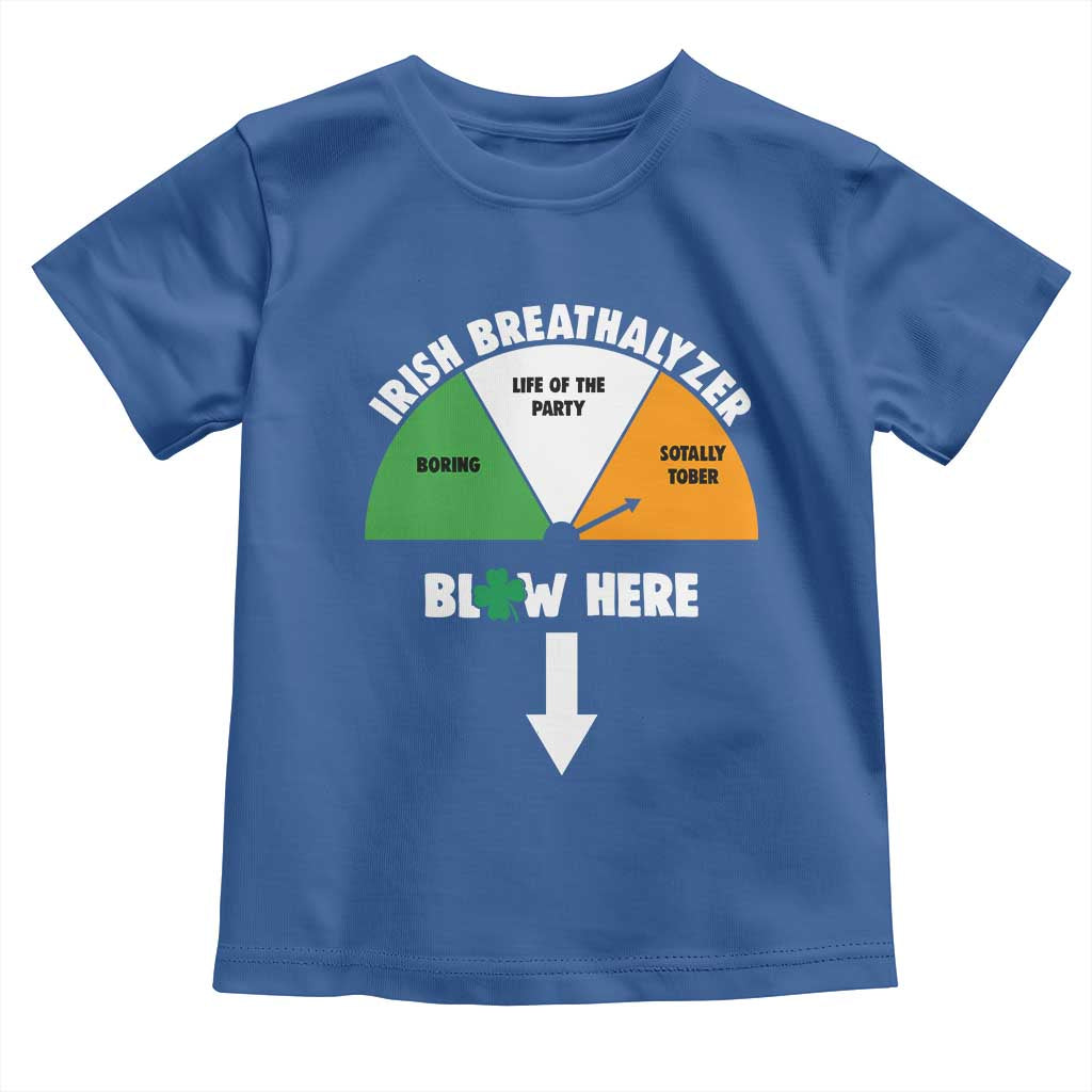 Irish Breathalyzer Blow Here Funny Drinking Gauge Toddler T Shirt St Patricks Day Party Offensive Adult Humor