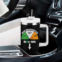 Irish Breathalyzer Blow Here Funny Drinking Gauge Tumbler With Handle St Patricks Day Party Offensive Adult Humor
