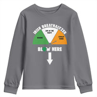 Irish Breathalyzer Blow Here Funny Drinking Gauge Youth Sweatshirt St Patricks Day Party Offensive Adult Humor