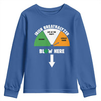 Irish Breathalyzer Blow Here Funny Drinking Gauge Youth Sweatshirt St Patricks Day Party Offensive Adult Humor