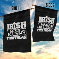Irish Triathlon Funny Drinking Challenge Garden Flag St Patricks Day Beer Party Humor