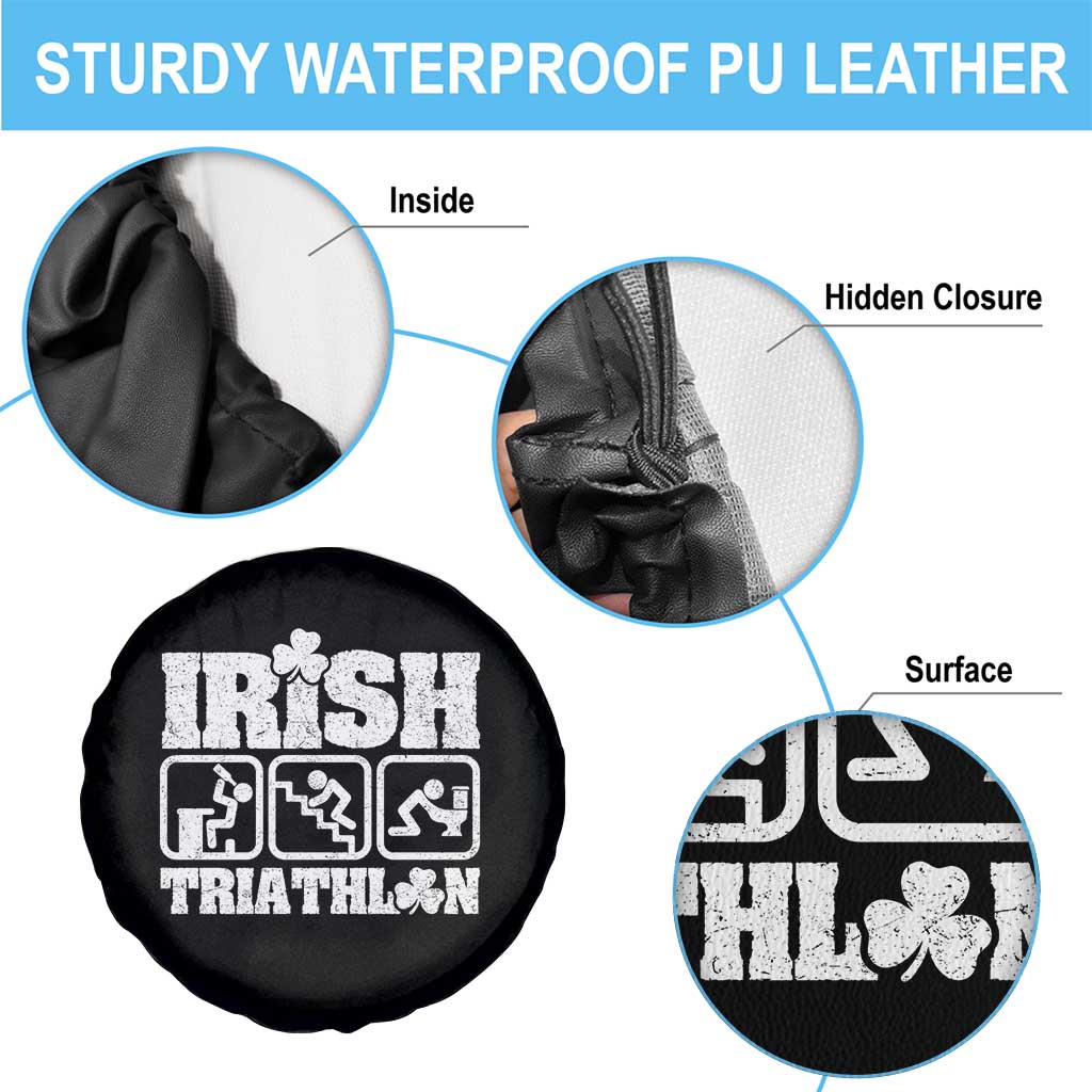 Irish Triathlon Funny Drinking Challenge Spare Tire Cover St Patricks Day Beer Party Humor
