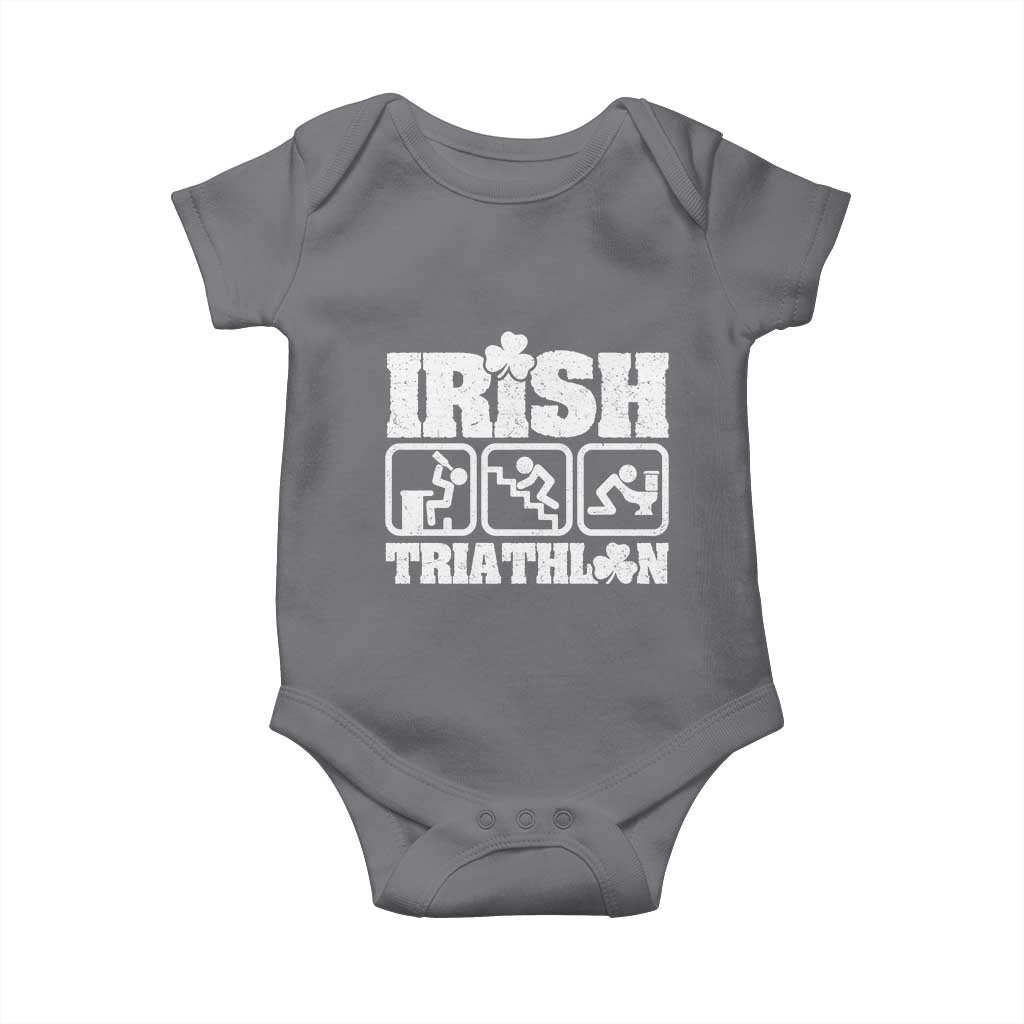 Irish Triathlon Funny Drinking Challenge Baby Onesie St Patricks Day Beer Party Humor