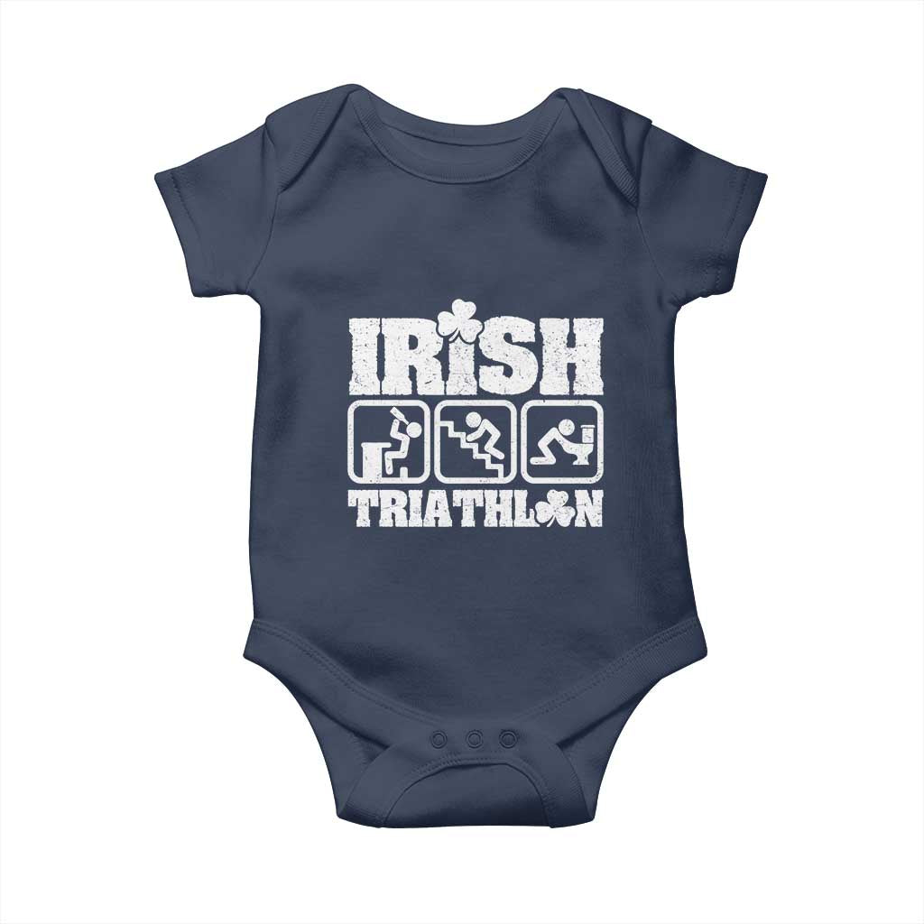 Irish Triathlon Funny Drinking Challenge Baby Onesie St Patricks Day Beer Party Humor