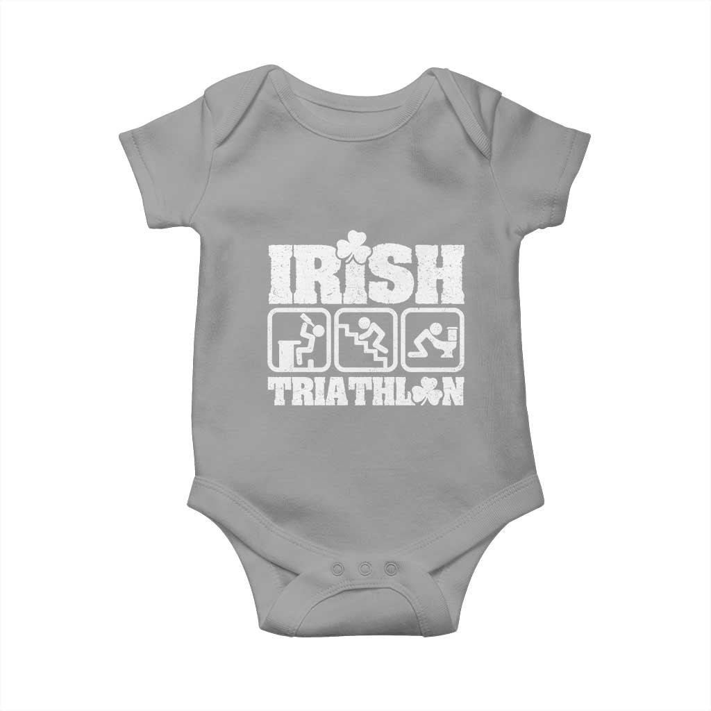 Irish Triathlon Funny Drinking Challenge Baby Onesie St Patricks Day Beer Party Humor