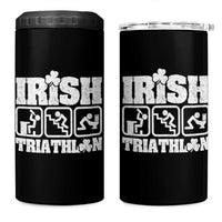 Irish Triathlon Funny Drinking Challenge 4 in 1 Can Cooler Tumbler St Patricks Day Beer Party Humor