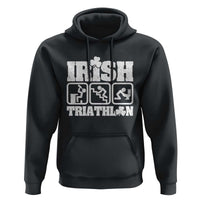 Irish Triathlon Funny Drinking Challenge Hoodie St Patricks Day Beer Party Humor