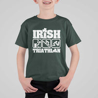 Irish Triathlon Funny Drinking Challenge T Shirt For Kid St Patricks Day Beer Party Humor