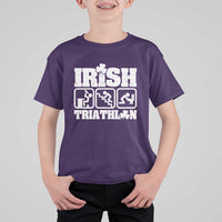 Irish Triathlon Funny Drinking Challenge T Shirt For Kid St Patricks Day Beer Party Humor