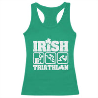 Irish Triathlon Funny Drinking Challenge Racerback Tank Top St Patricks Day Beer Party Humor