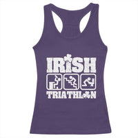 Irish Triathlon Funny Drinking Challenge Racerback Tank Top St Patricks Day Beer Party Humor