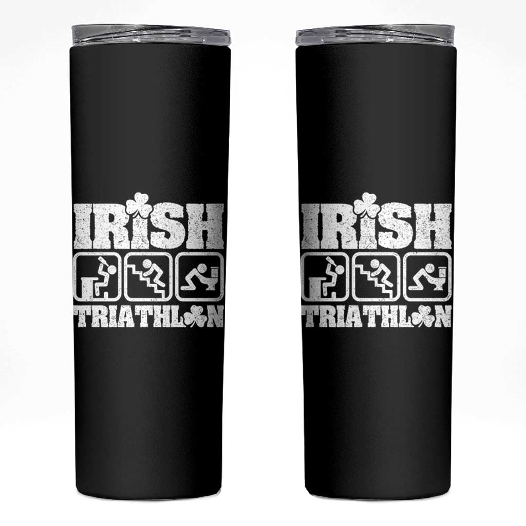 Irish Triathlon Funny Drinking Challenge Skinny Tumbler St Patricks Day Beer Party Humor