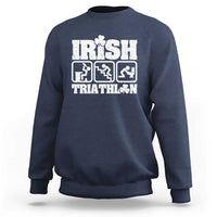 Irish Triathlon Funny Drinking Challenge Sweatshirt St Patricks Day Beer Party Humor