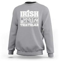 Irish Triathlon Funny Drinking Challenge Sweatshirt St Patricks Day Beer Party Humor