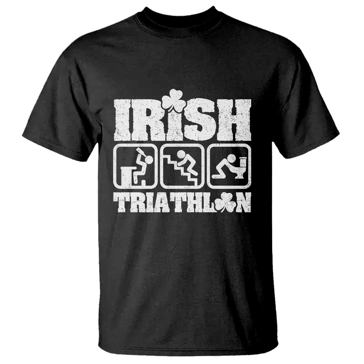 Irish Triathlon Funny Drinking Challenge T Shirt St Patricks Day Beer Party Humor