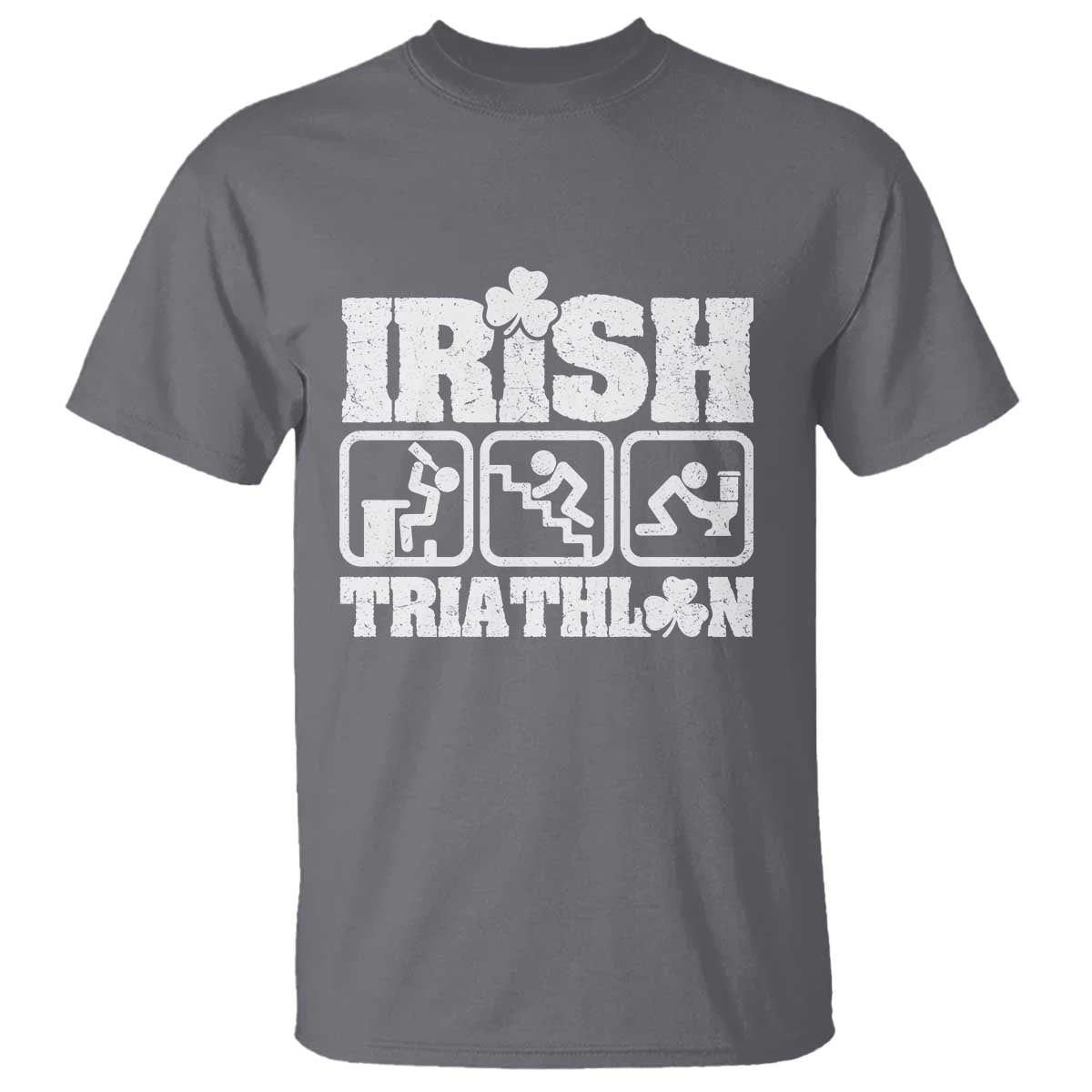 Irish Triathlon Funny Drinking Challenge T Shirt St Patricks Day Beer Party Humor