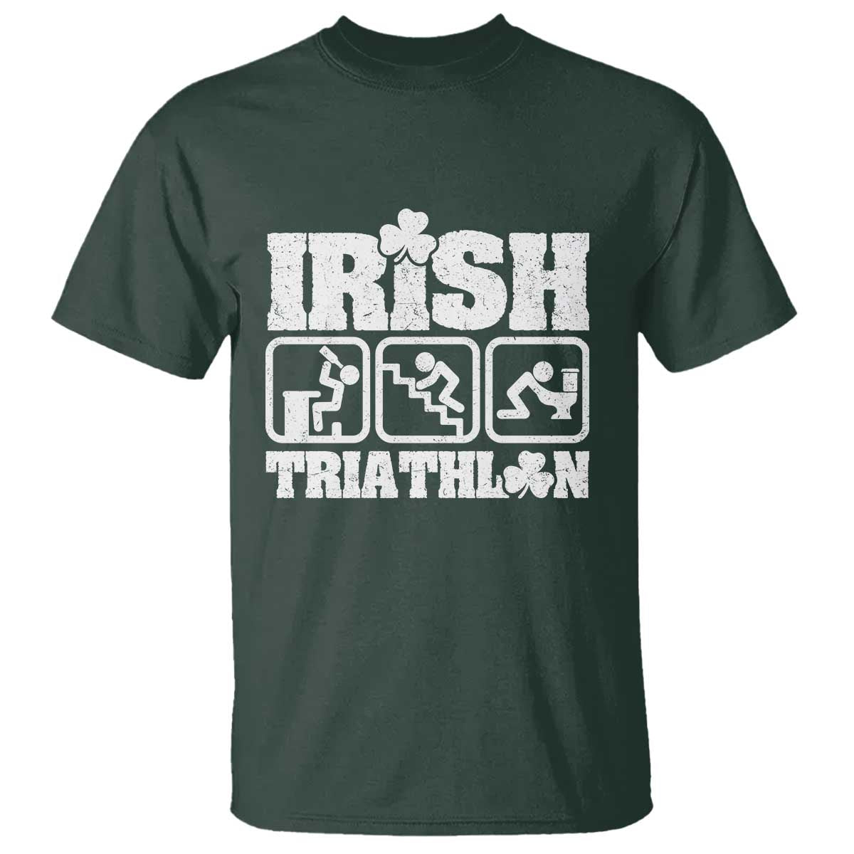 Irish Triathlon Funny Drinking Challenge T Shirt St Patricks Day Beer Party Humor