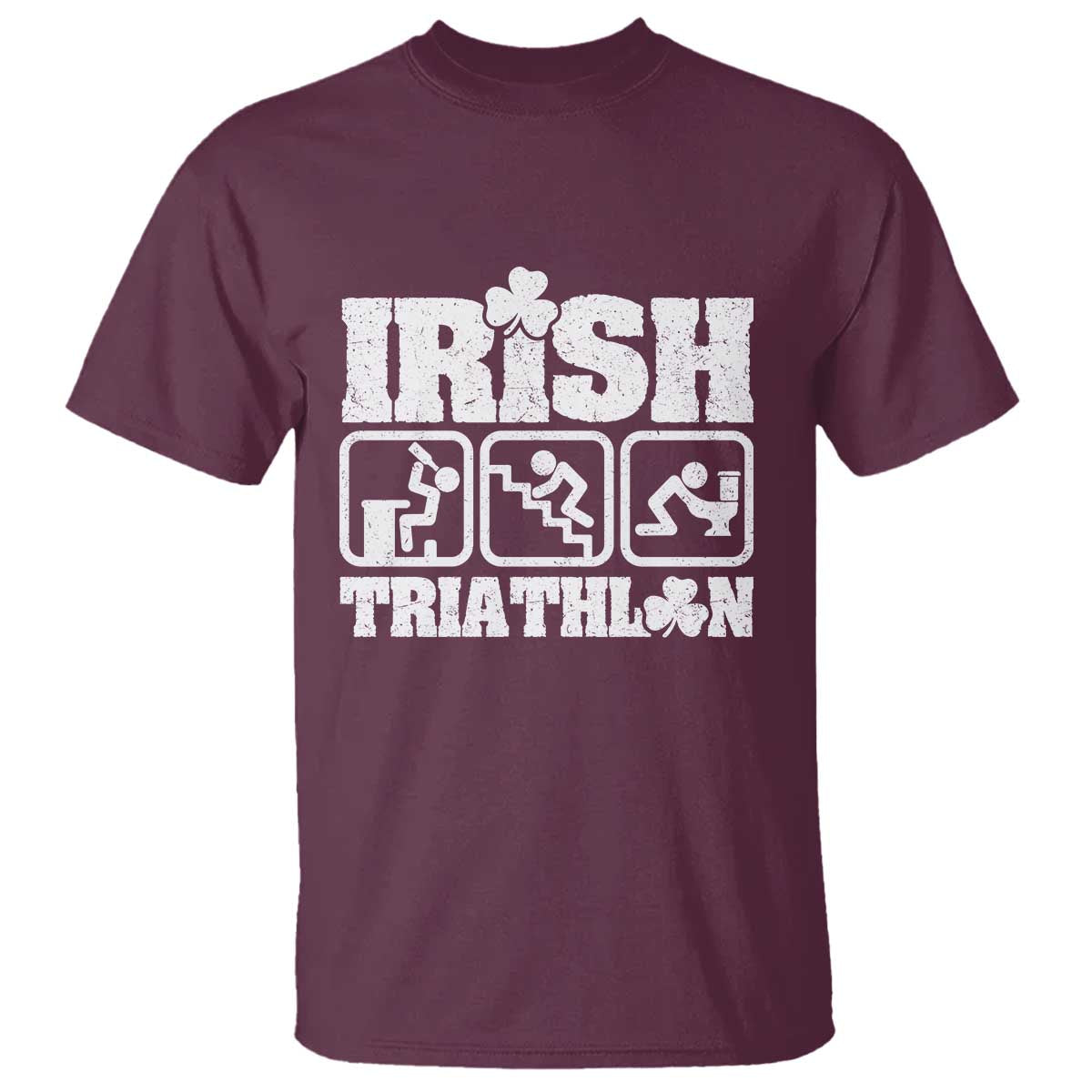 Irish Triathlon Funny Drinking Challenge T Shirt St Patricks Day Beer Party Humor