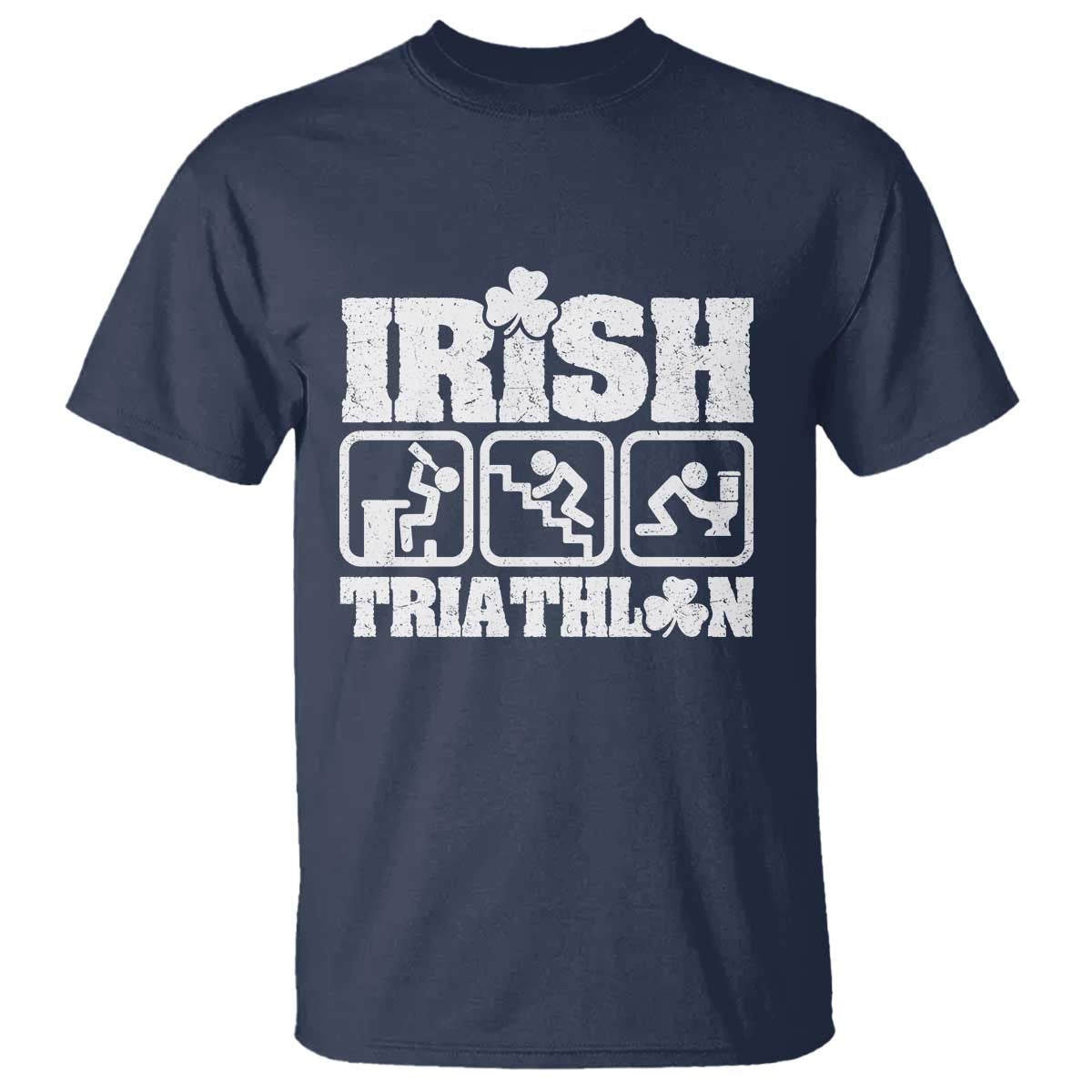 Irish Triathlon Funny Drinking Challenge T Shirt St Patricks Day Beer Party Humor