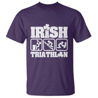 Irish Triathlon Funny Drinking Challenge T Shirt St Patricks Day Beer Party Humor