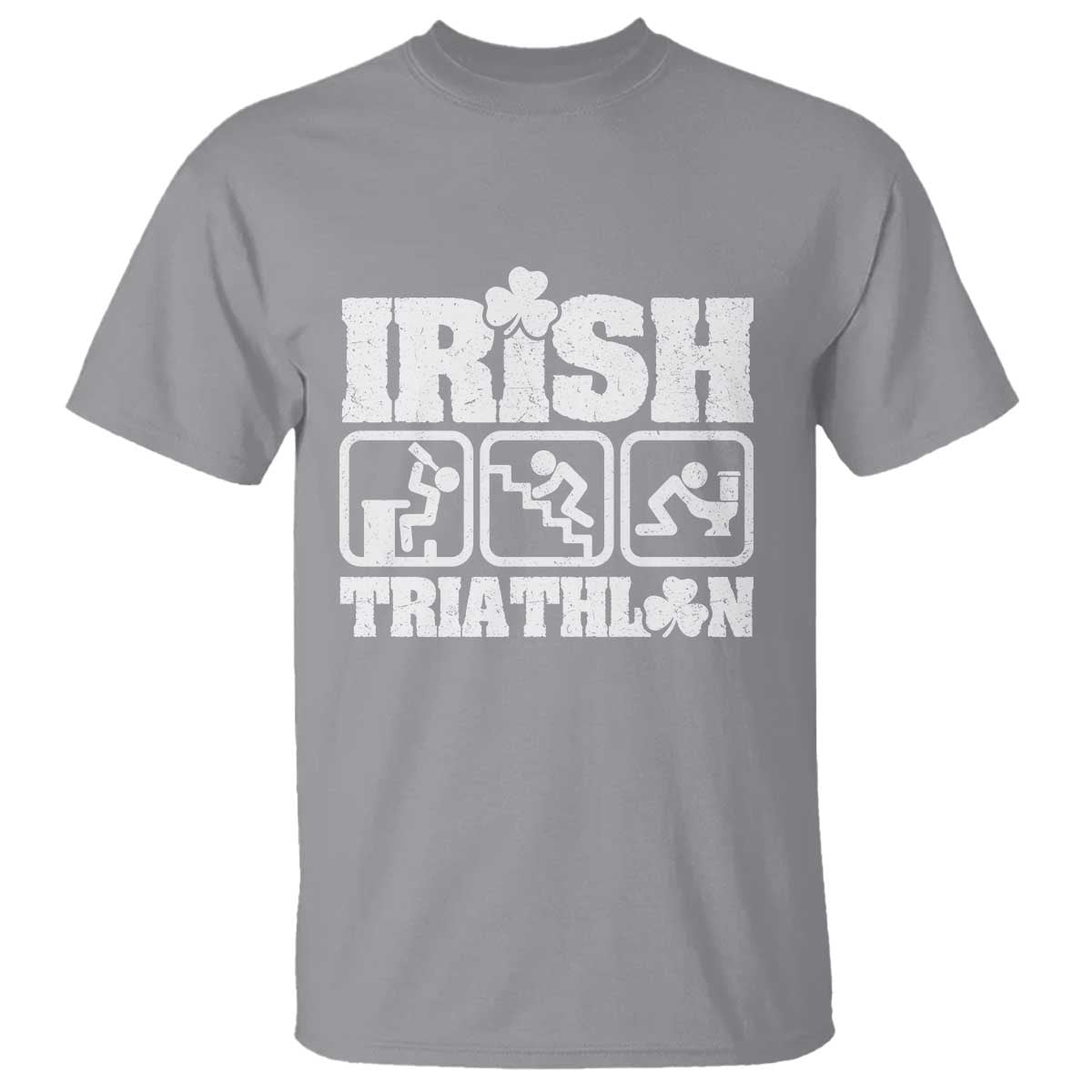 Irish Triathlon Funny Drinking Challenge T Shirt St Patricks Day Beer Party Humor