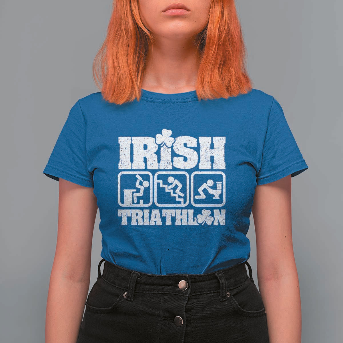 Irish Triathlon Funny Drinking Challenge T Shirt For Women St Patricks Day Beer Party Humor