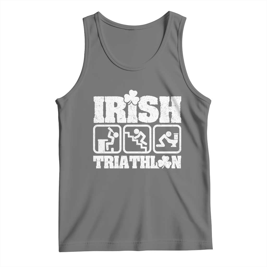 Irish Triathlon Funny Drinking Challenge Tank Top St Patricks Day Beer Party Humor