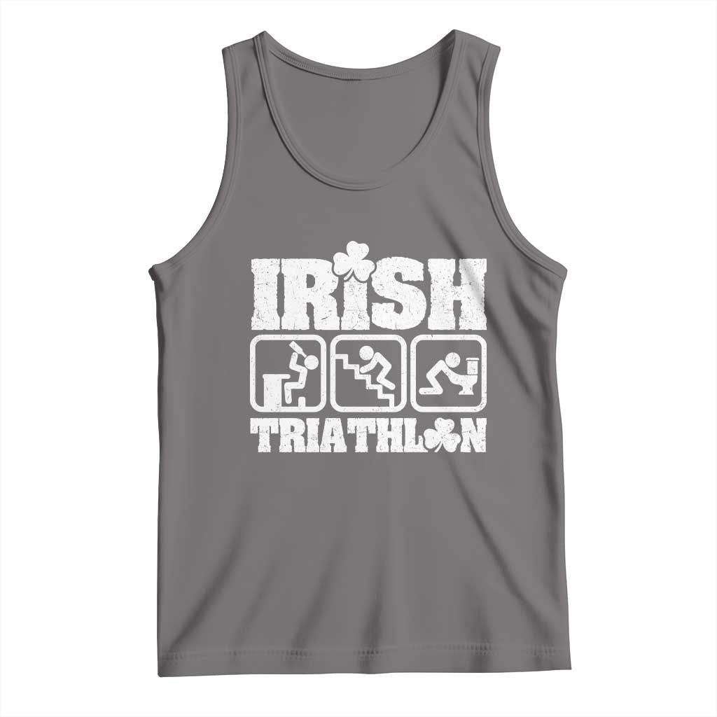 Irish Triathlon Funny Drinking Challenge Tank Top St Patricks Day Beer Party Humor