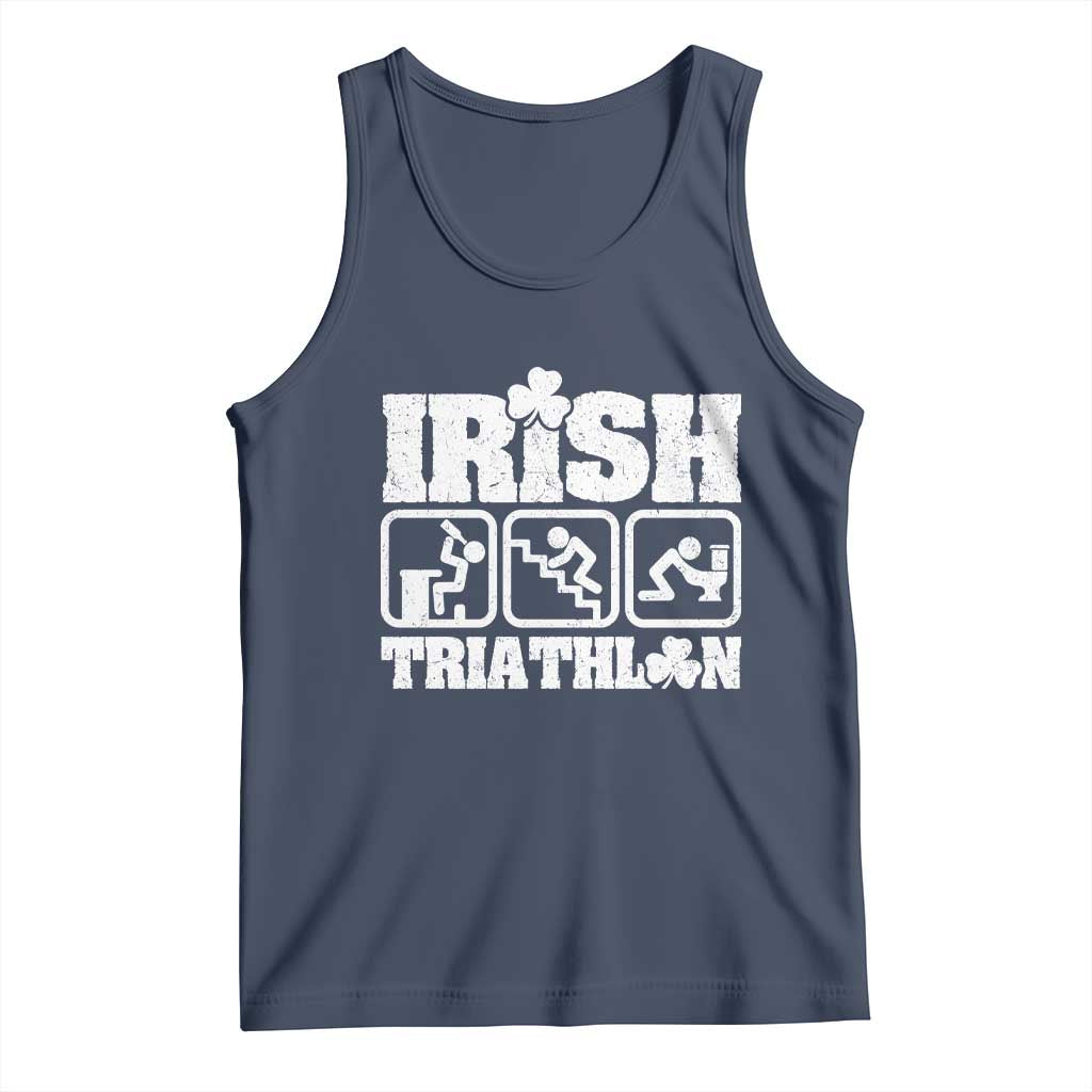 Irish Triathlon Funny Drinking Challenge Tank Top St Patricks Day Beer Party Humor