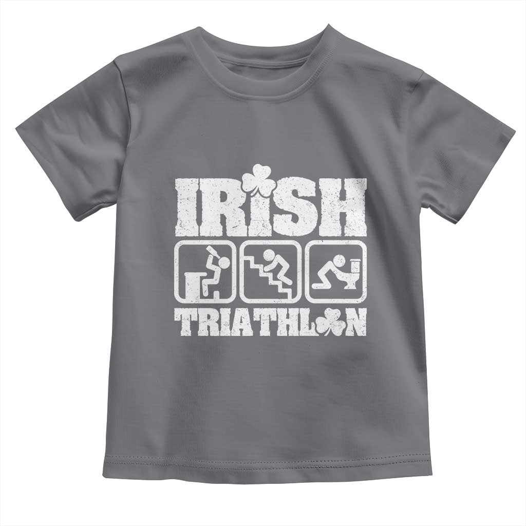 Irish Triathlon Funny Drinking Challenge Toddler T Shirt St Patricks Day Beer Party Humor