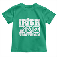 Irish Triathlon Funny Drinking Challenge Toddler T Shirt St Patricks Day Beer Party Humor