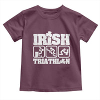 Irish Triathlon Funny Drinking Challenge Toddler T Shirt St Patricks Day Beer Party Humor