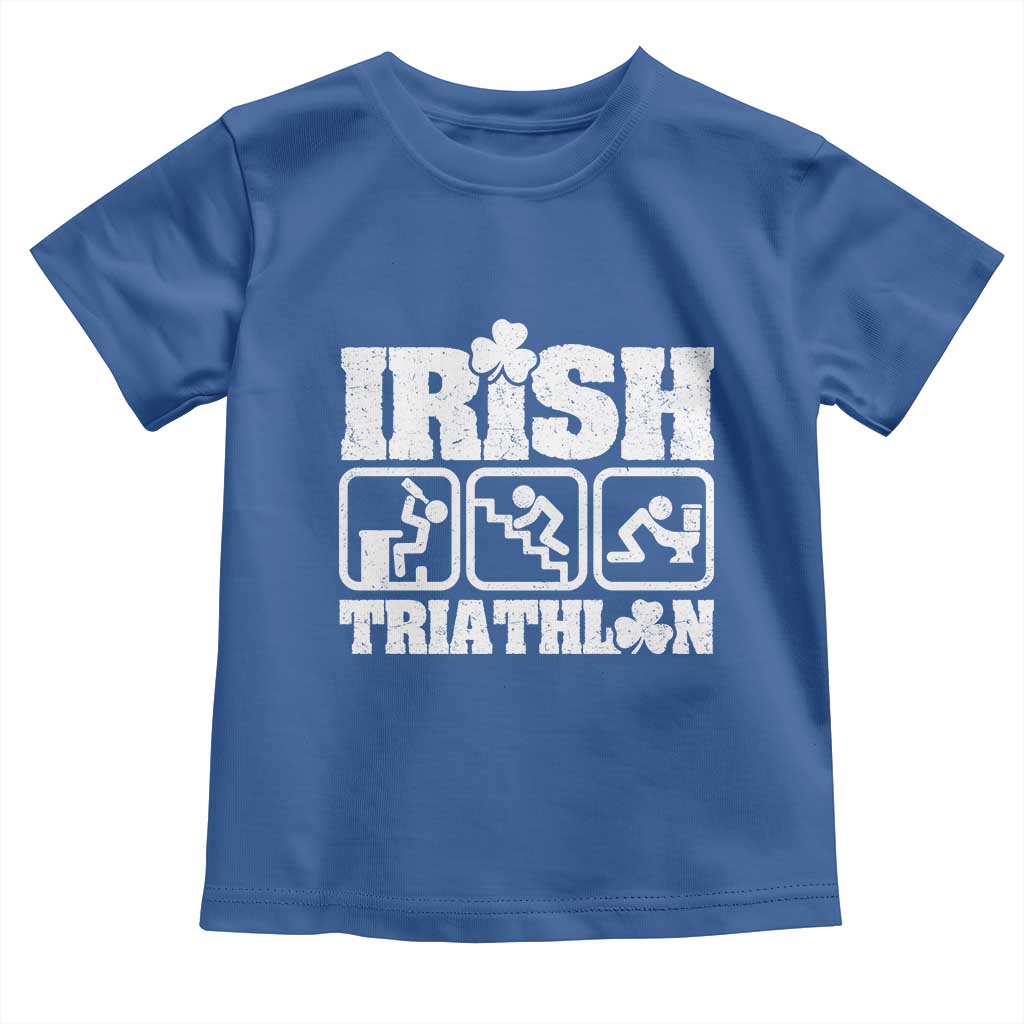 Irish Triathlon Funny Drinking Challenge Toddler T Shirt St Patricks Day Beer Party Humor