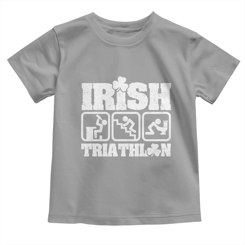 Irish Triathlon Funny Drinking Challenge Toddler T Shirt St Patricks Day Beer Party Humor