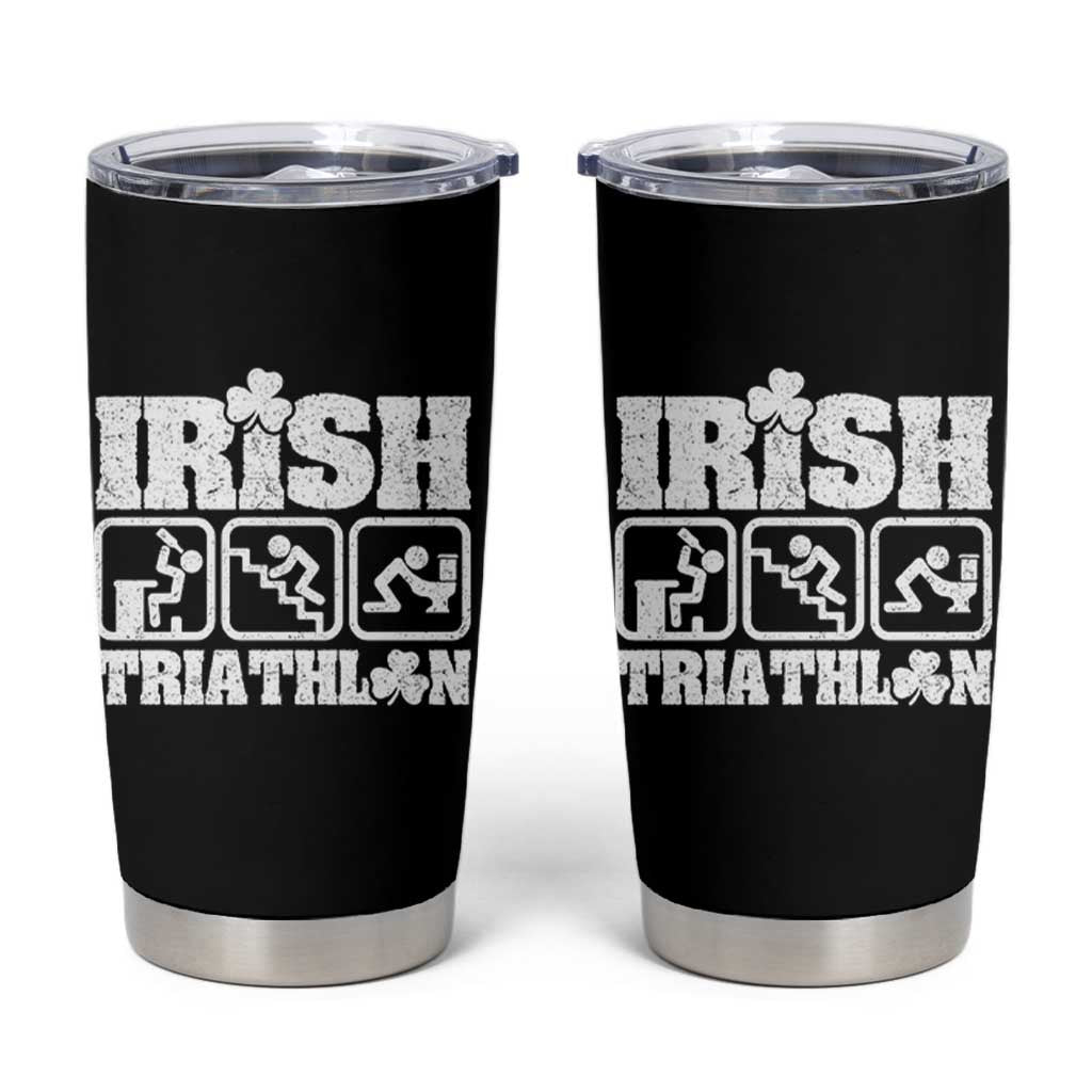 Irish Triathlon Funny Drinking Challenge Tumbler Cup St Patricks Day Beer Party Humor