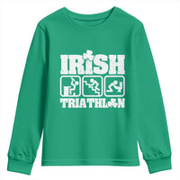 Irish Triathlon Funny Drinking Challenge Youth Sweatshirt St Patricks Day Beer Party Humor