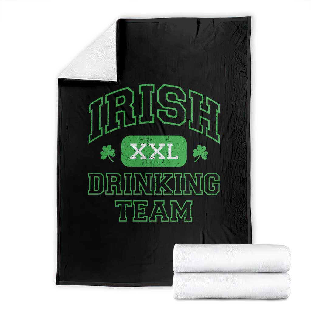 Irish Drinking Team XXL Funny St Patricks Day Party Squad Throw Blanket