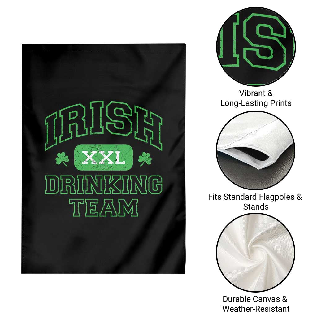 Irish Drinking Team XXL Funny St Patricks Day Party Squad Garden Flag