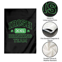 Irish Drinking Team XXL Funny St Patricks Day Party Squad Garden Flag