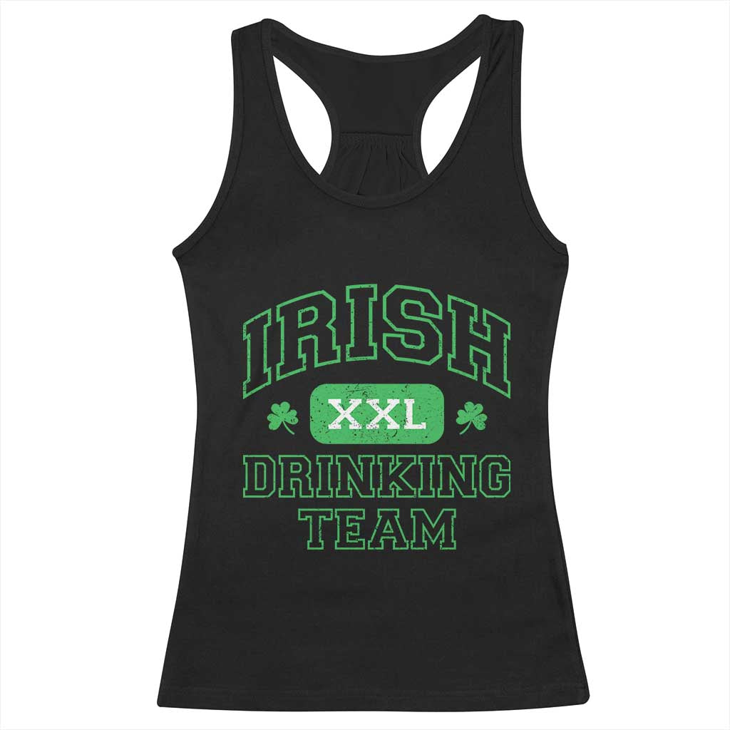 Irish Drinking Team XXL Funny St Patricks Day Party Squad Racerback Tank Top