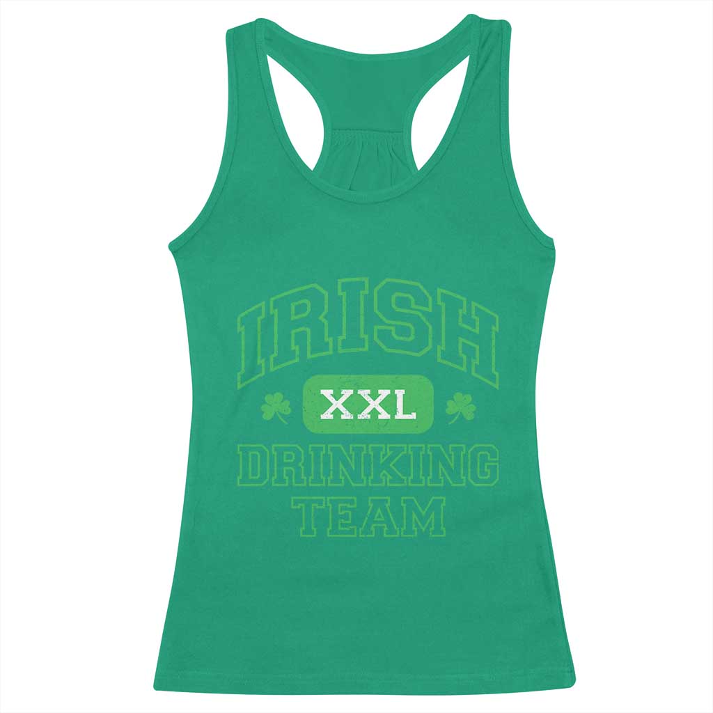 Irish Drinking Team XXL Funny St Patricks Day Party Squad Racerback Tank Top