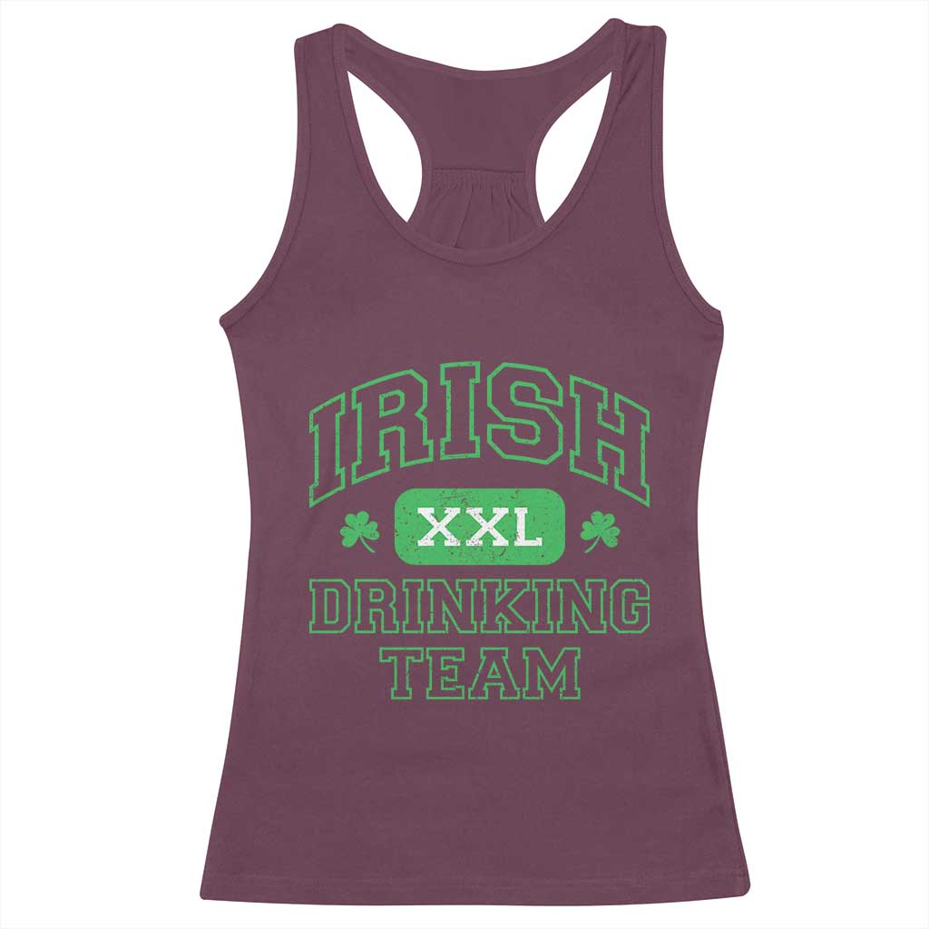Irish Drinking Team XXL Funny St Patricks Day Party Squad Racerback Tank Top