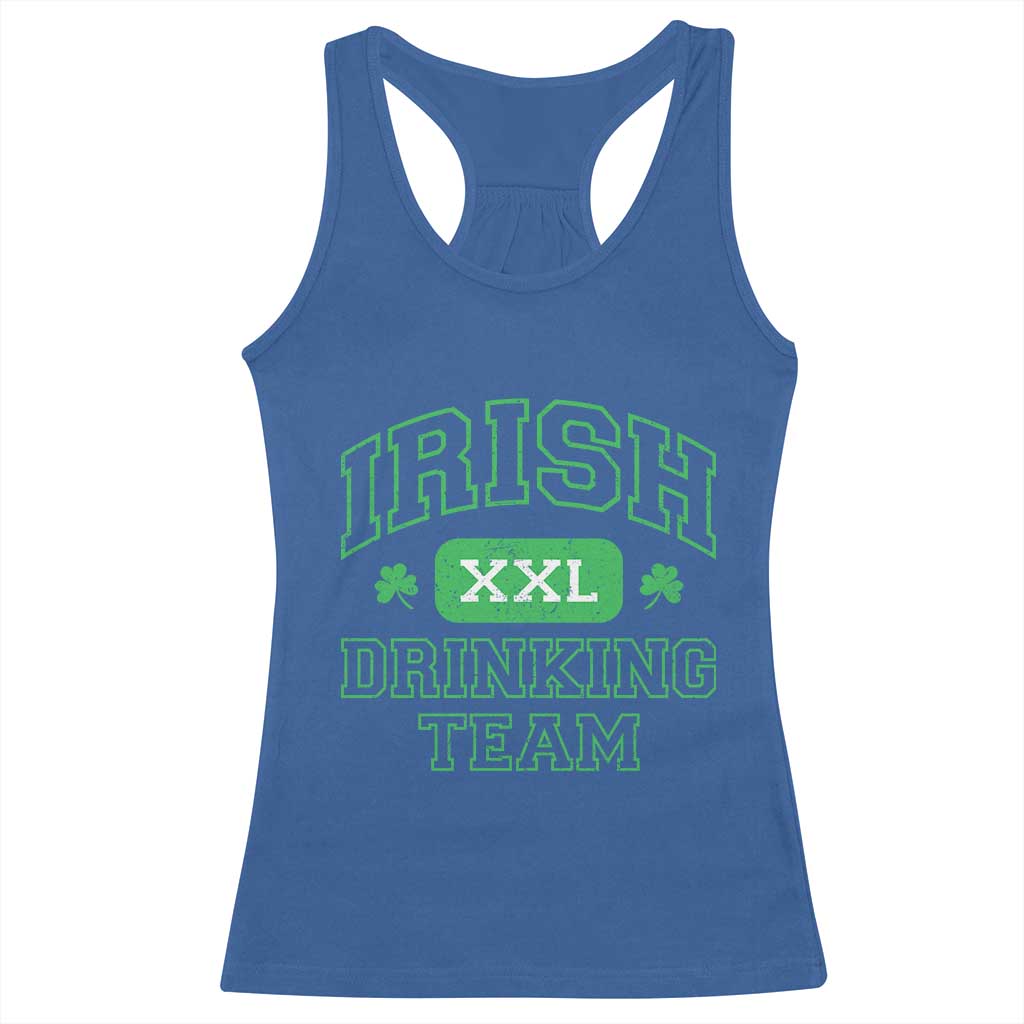 Irish Drinking Team XXL Funny St Patricks Day Party Squad Racerback Tank Top