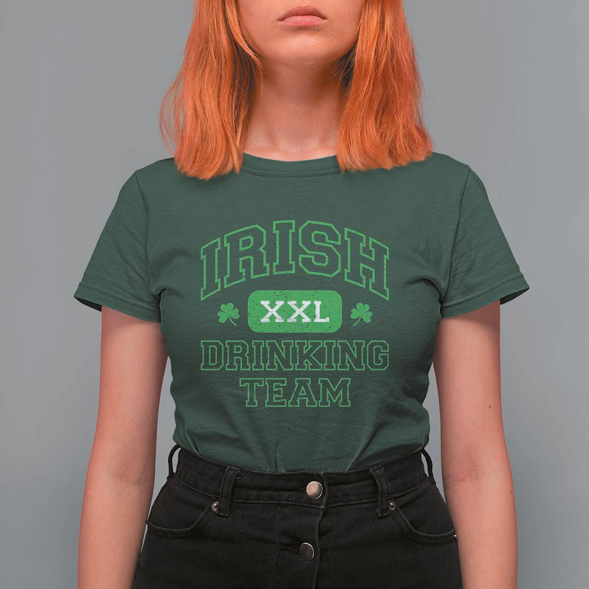 Irish Drinking Team XXL Funny St Patricks Day Party Squad T Shirt For Women
