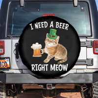 I Need A Beer Right Meow Funny Cat Drinking Joke Spare Tire Cover St Patricks Day Humor