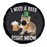 I Need A Beer Right Meow Funny Cat Drinking Joke Spare Tire Cover St Patricks Day Humor