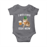 I Need A Beer Right Meow Funny Cat Drinking Joke Baby Onesie St Patricks Day Humor