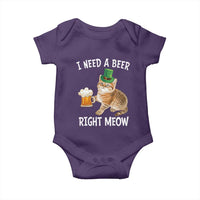 I Need A Beer Right Meow Funny Cat Drinking Joke Baby Onesie St Patricks Day Humor